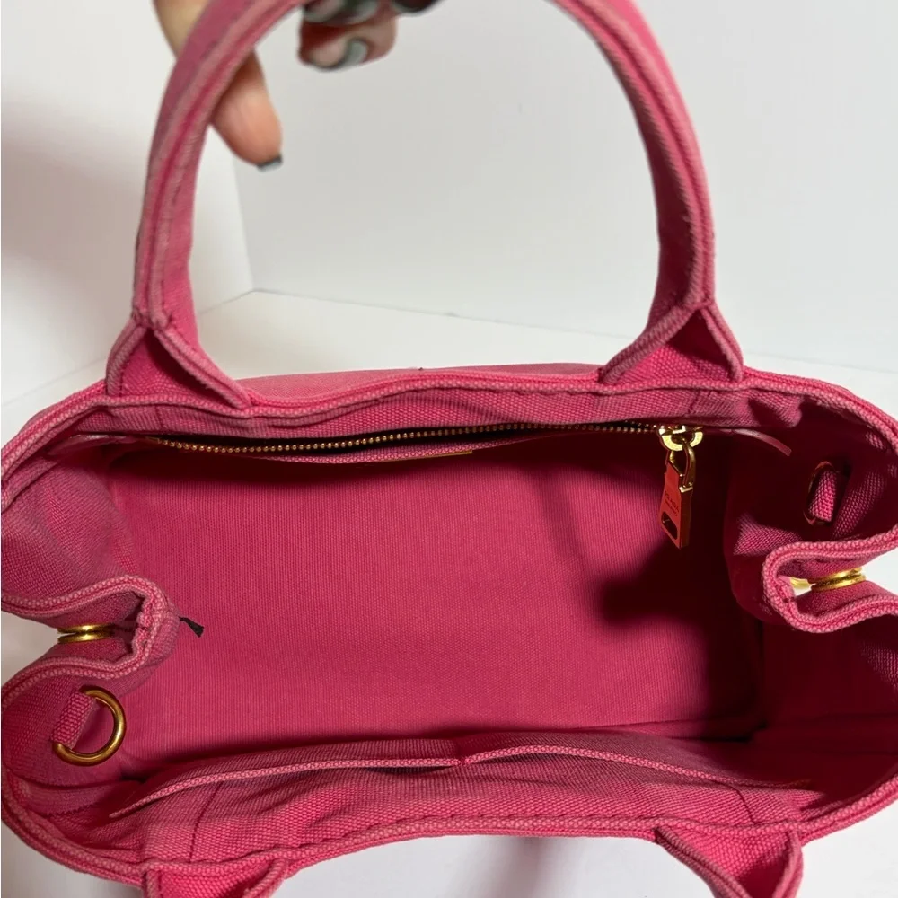 Prada Fuchsia Canvas Canapa Tote - Picture 10 of 12